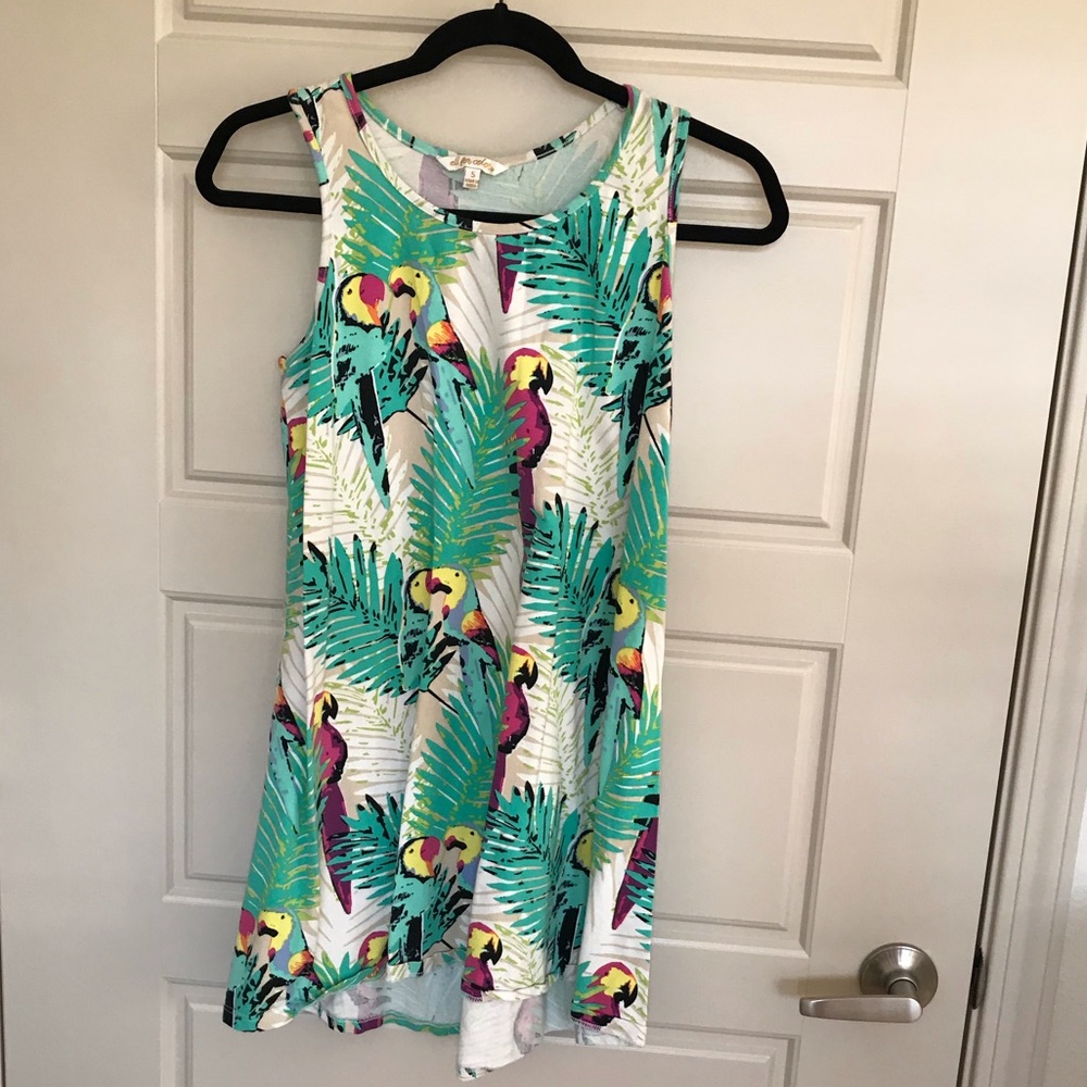 Tropical parrot dress / coverup